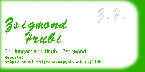 zsigmond hrubi business card